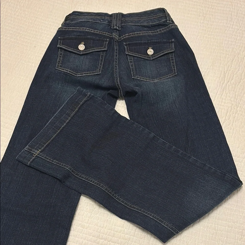 New WHBM Women's Dark Blue wide leg Jeans 00 - Picture 9 of 9